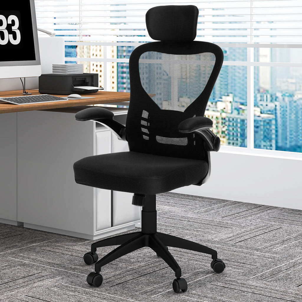 Ergonomic Mesh Office Chair with Adjustable Height – Black