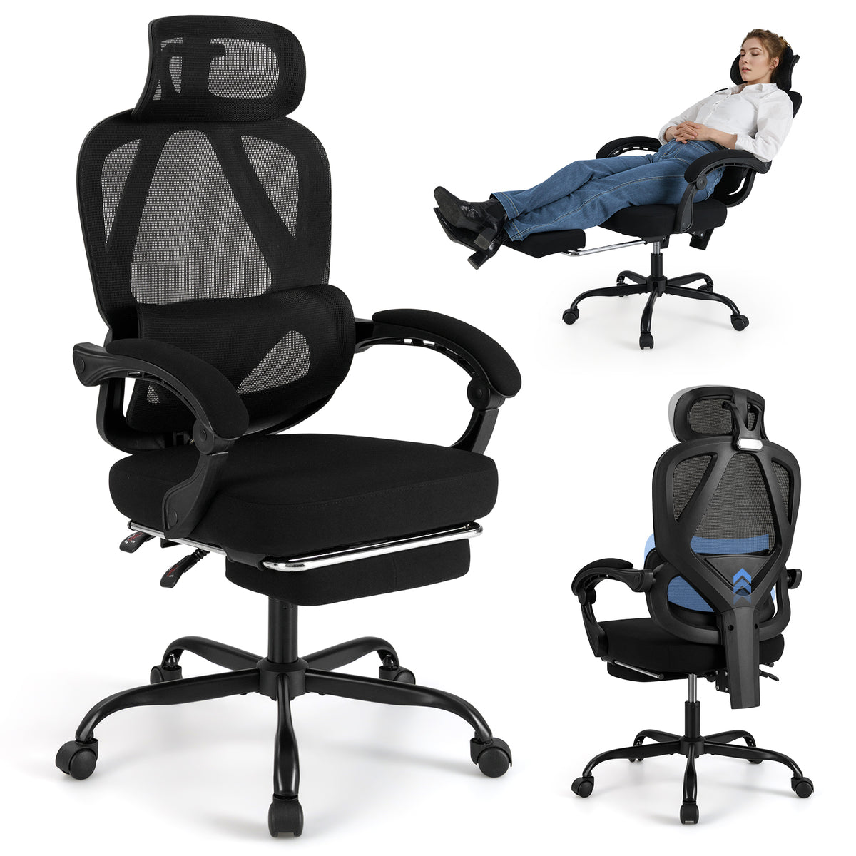 Ergonomic Office Chair High Back Mesh Desk Chair Black