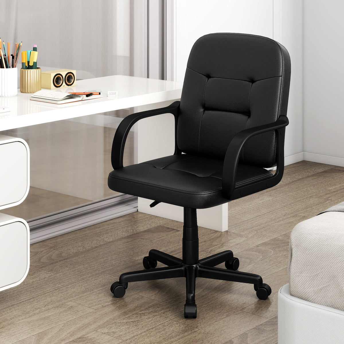 Ergonomic Office Chair with High Back & Chrome Base