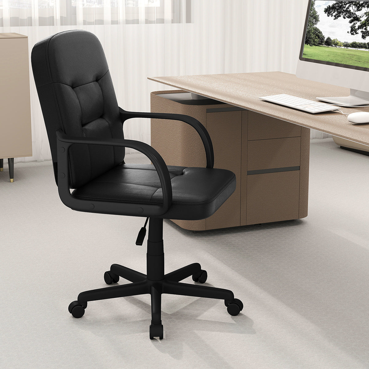 Ergonomic Office Chair with High Back & Chrome Base