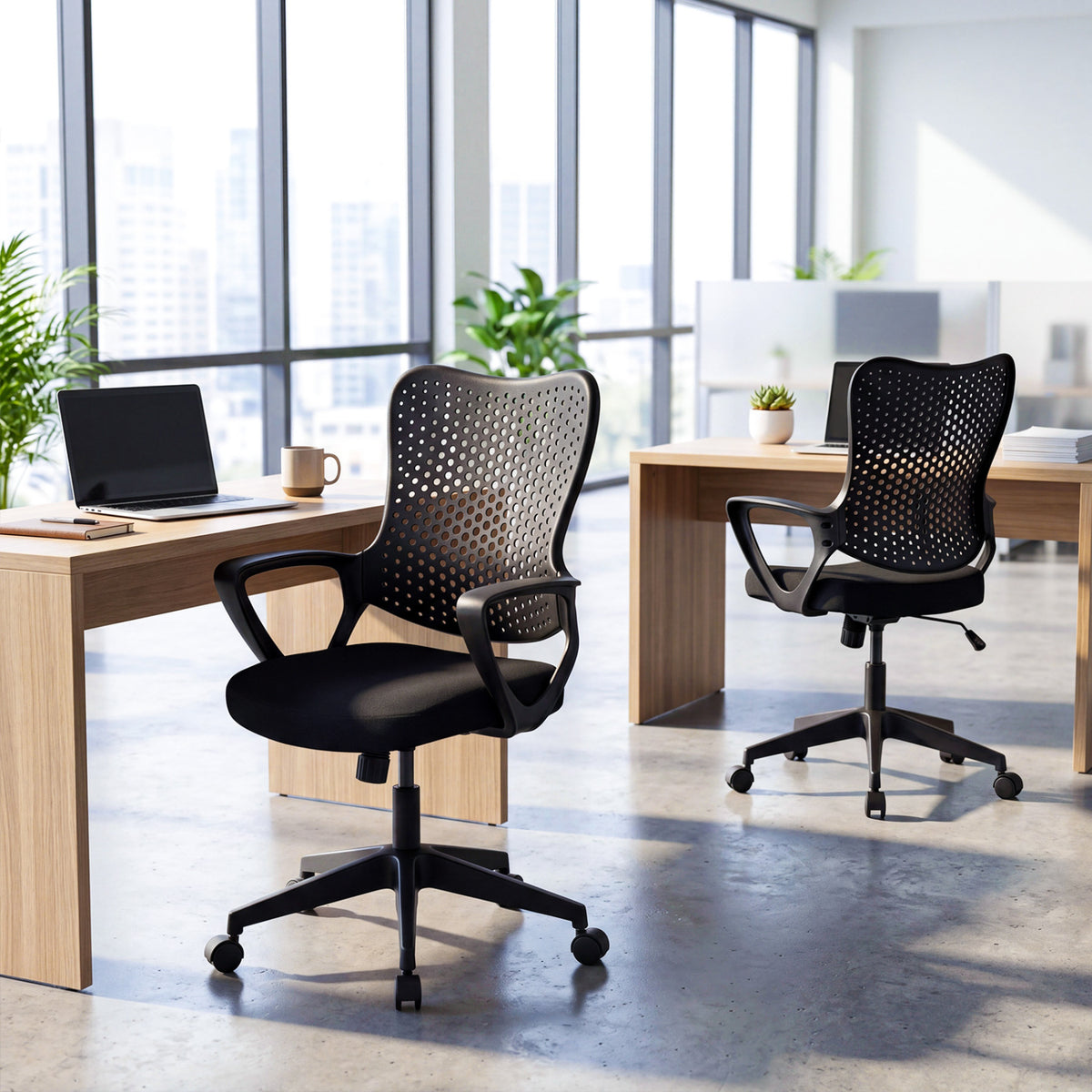 Ergonomic Office Chair Height Adjustable Computer Desk with