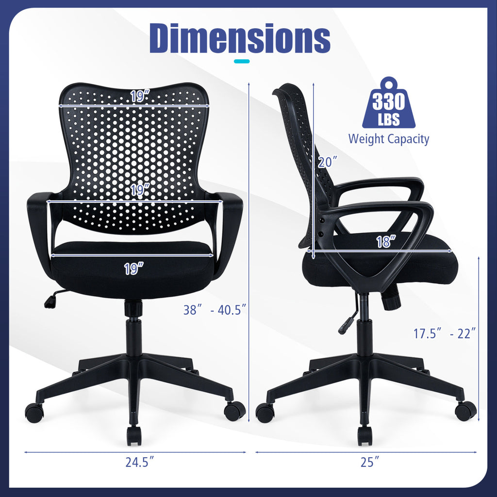 Ergonomic Office Chair Height Adjustable Computer Desk with