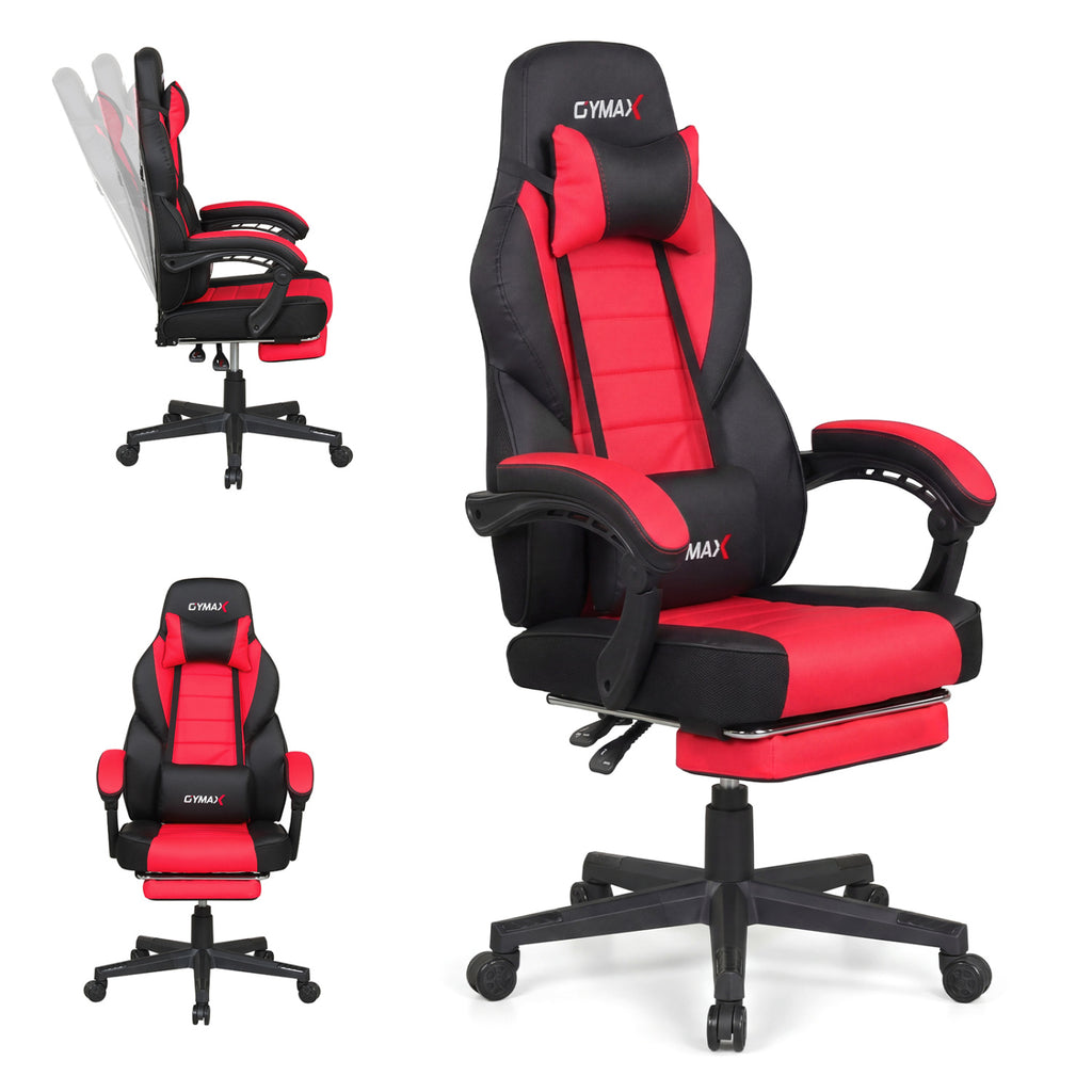 Ergonomic Gaming Chair with Headrest, Red - Style G