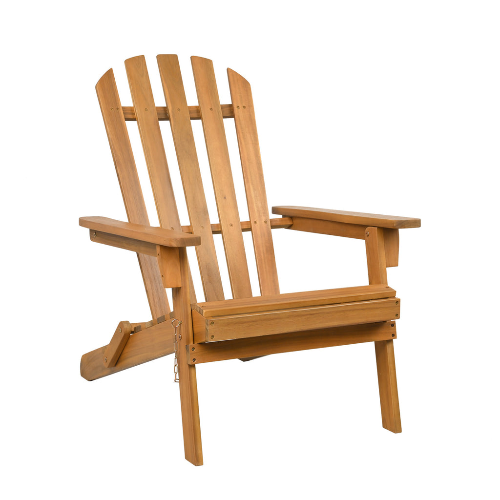 Folding Acacia Wood Oversized Adirondack Chair