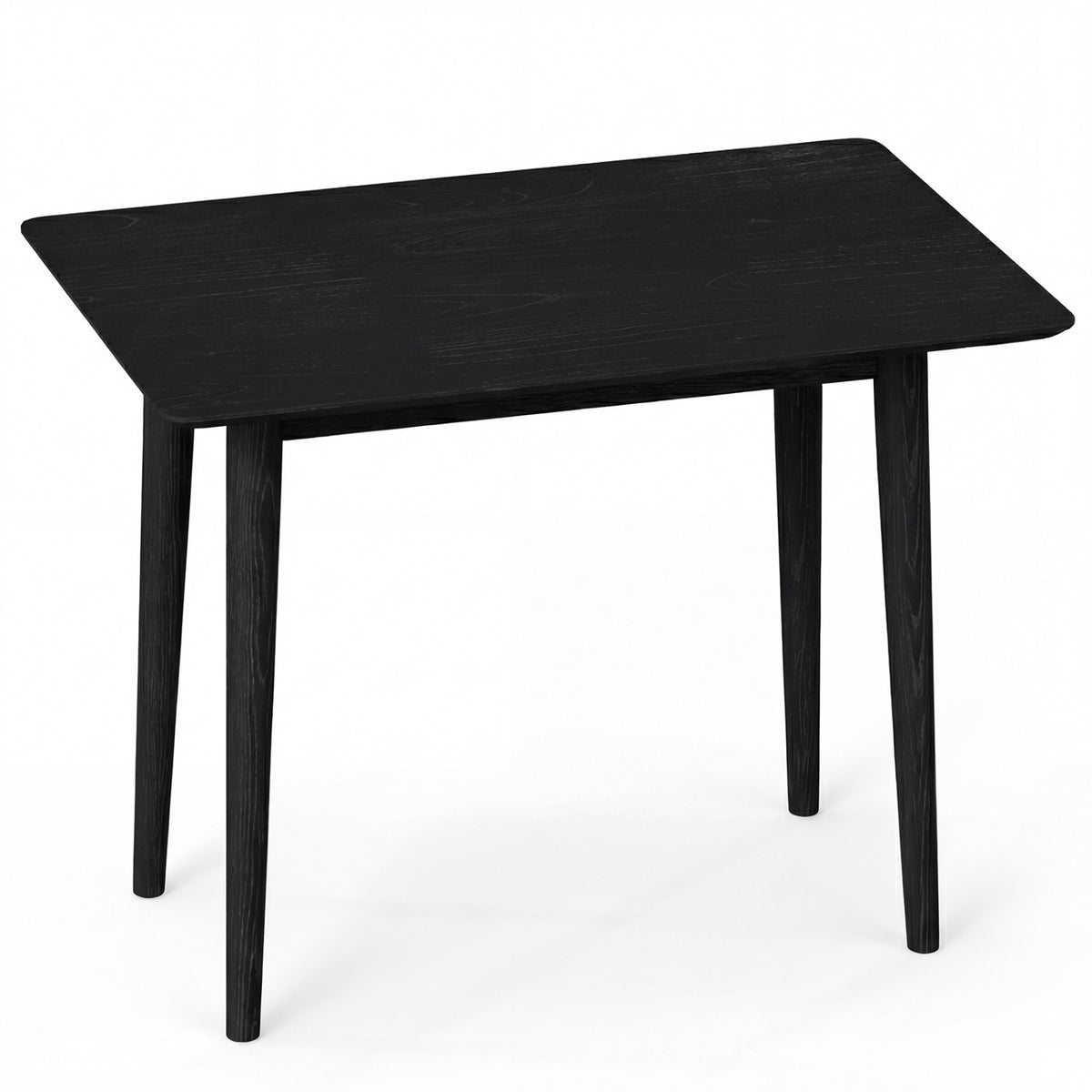 34 Inch Rectangular Dining Table - Black, Solid Wood Kitchen Table