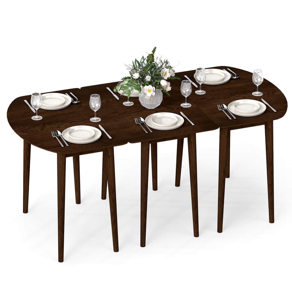 3-Piece Extendable Dining Table Set, Walnut