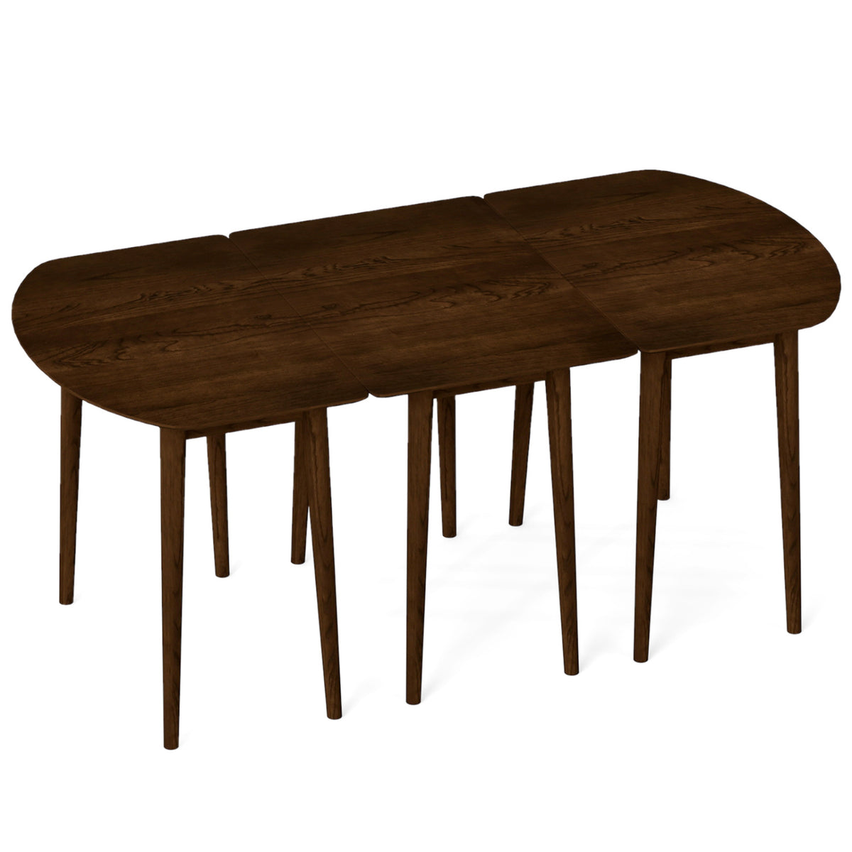 3-Piece Extendable Dining Table Set, Walnut
