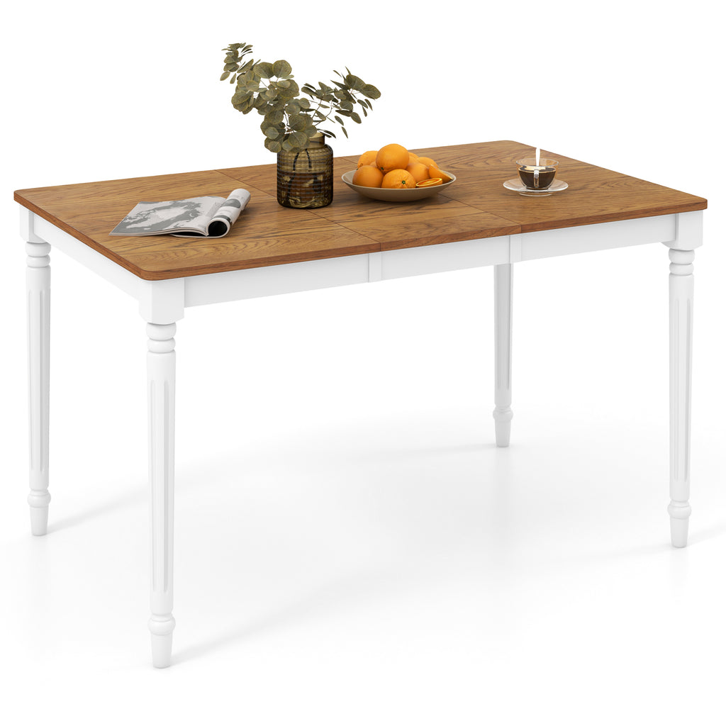 Extendable Dining Set with Rattan Chairs & Cabinet