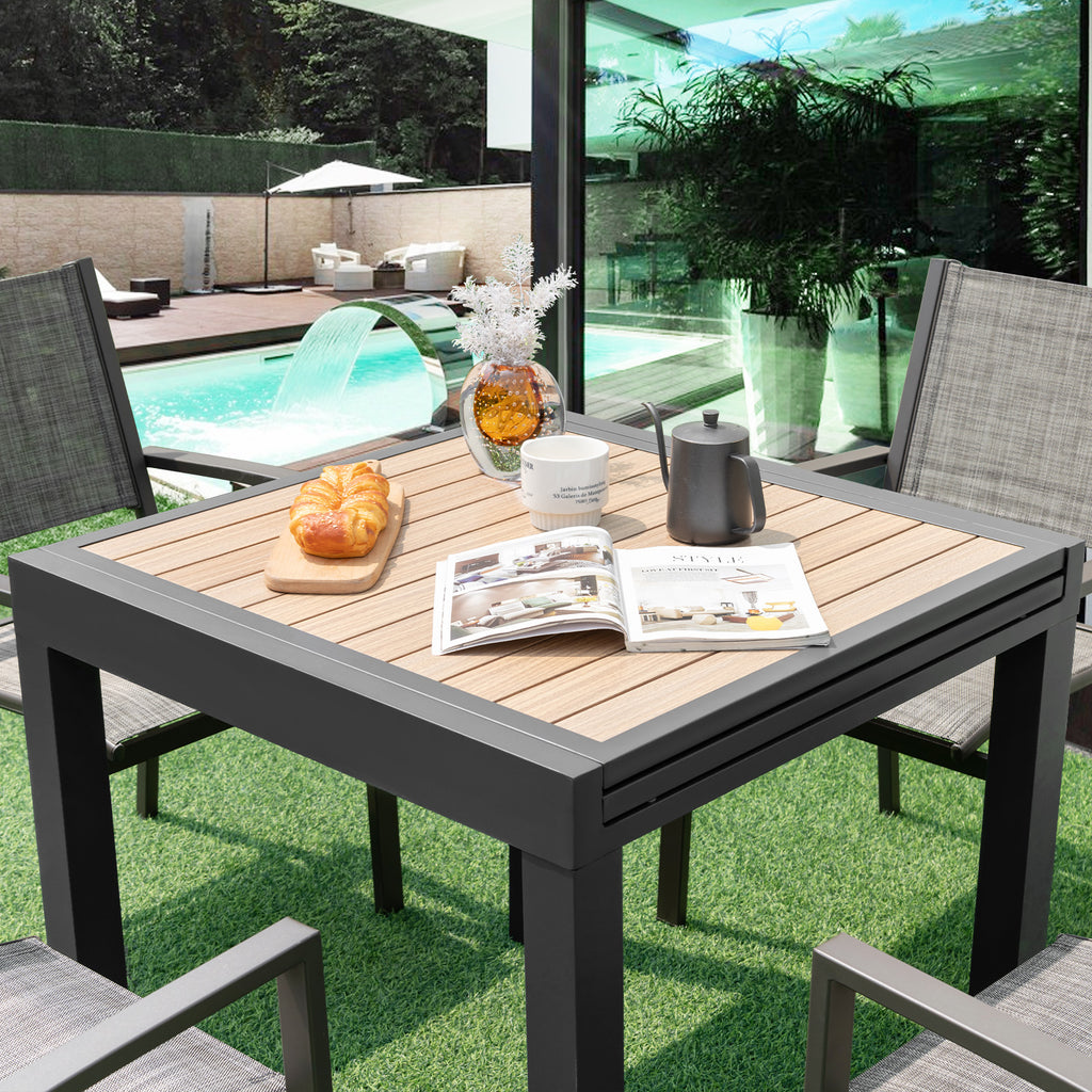 Extendable Patio Dining Table 31.5"-63", Natural