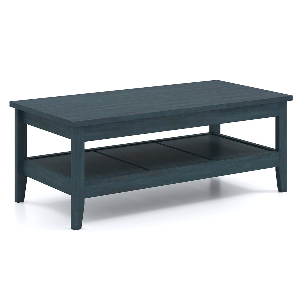 Farmhouse Coffee Table Rustic Cocktail Center Table Blue