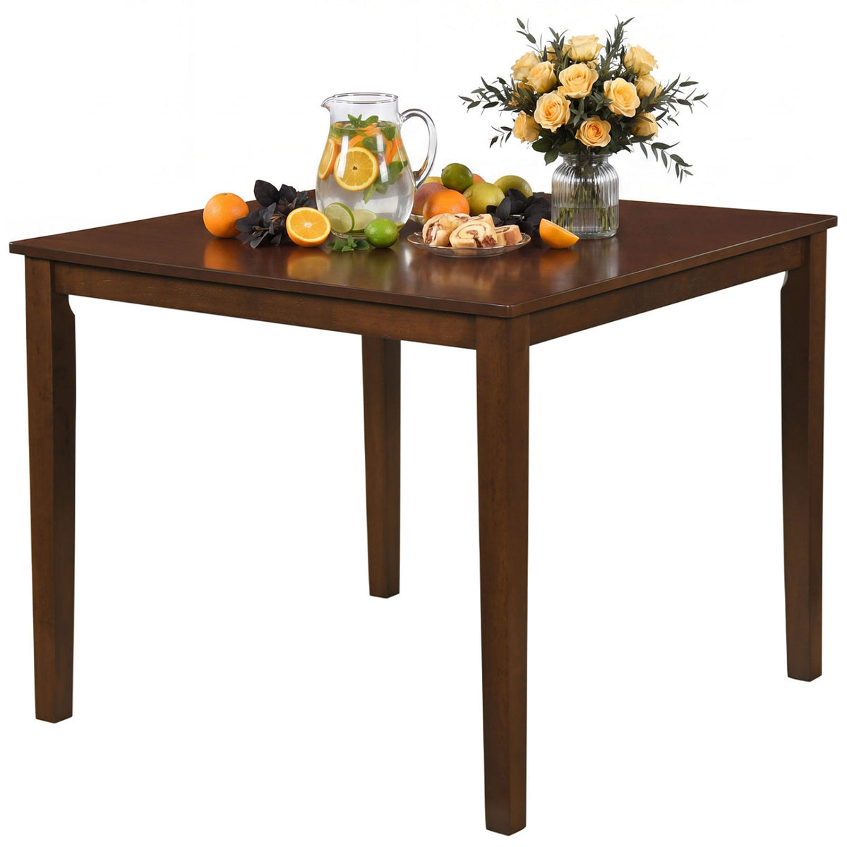 35-Inch Farmhouse Dining Table for 4, Walnut