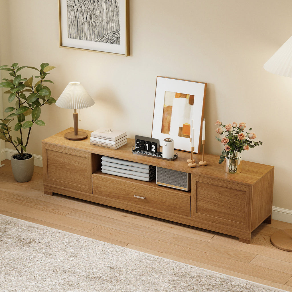 Farmhouse Rustic TV Stand up to 80" - Natural