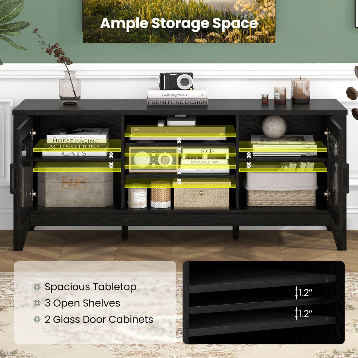 Farmhouse TV Stand for 65