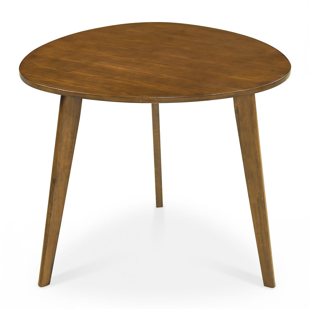 Farmhouse Round Dining Table for 4 - Walnut