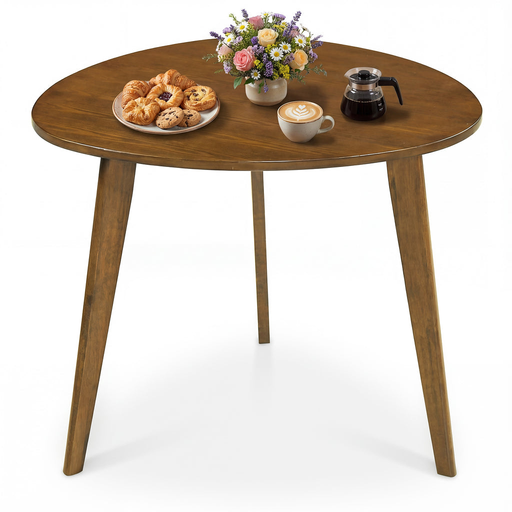 Farmhouse Round Dining Table for 4 - Walnut