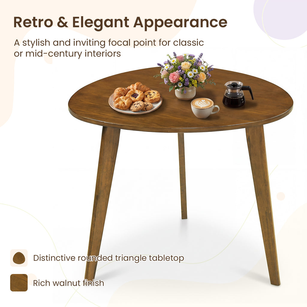 Farmhouse Round Dining Table for 4 - Walnut
