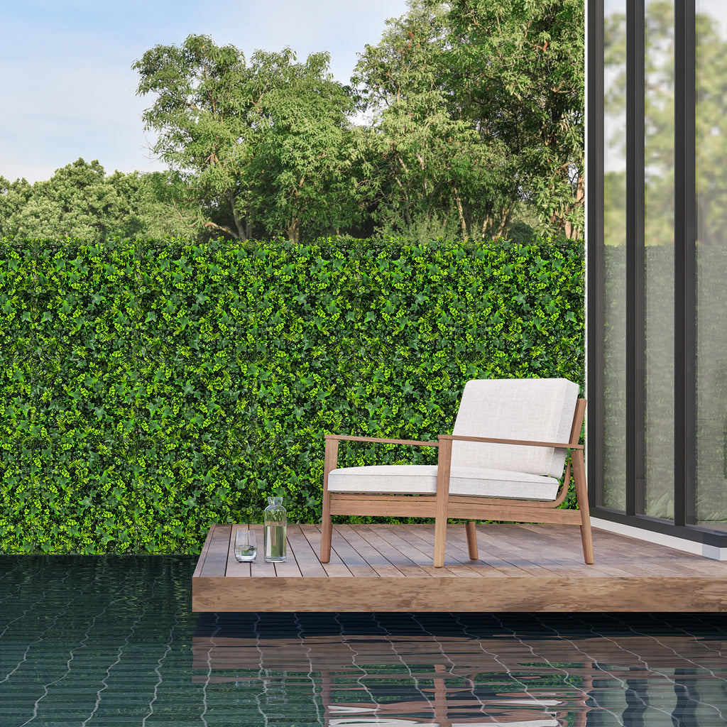 Artificial Greenery Foliage Panels - Mixed Leaves, 20x20 Inch, 12 Pack