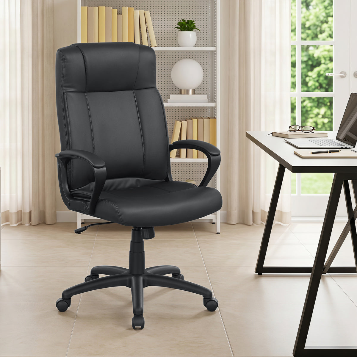 Ergonomic Office Chair with Rocking Function - Brown