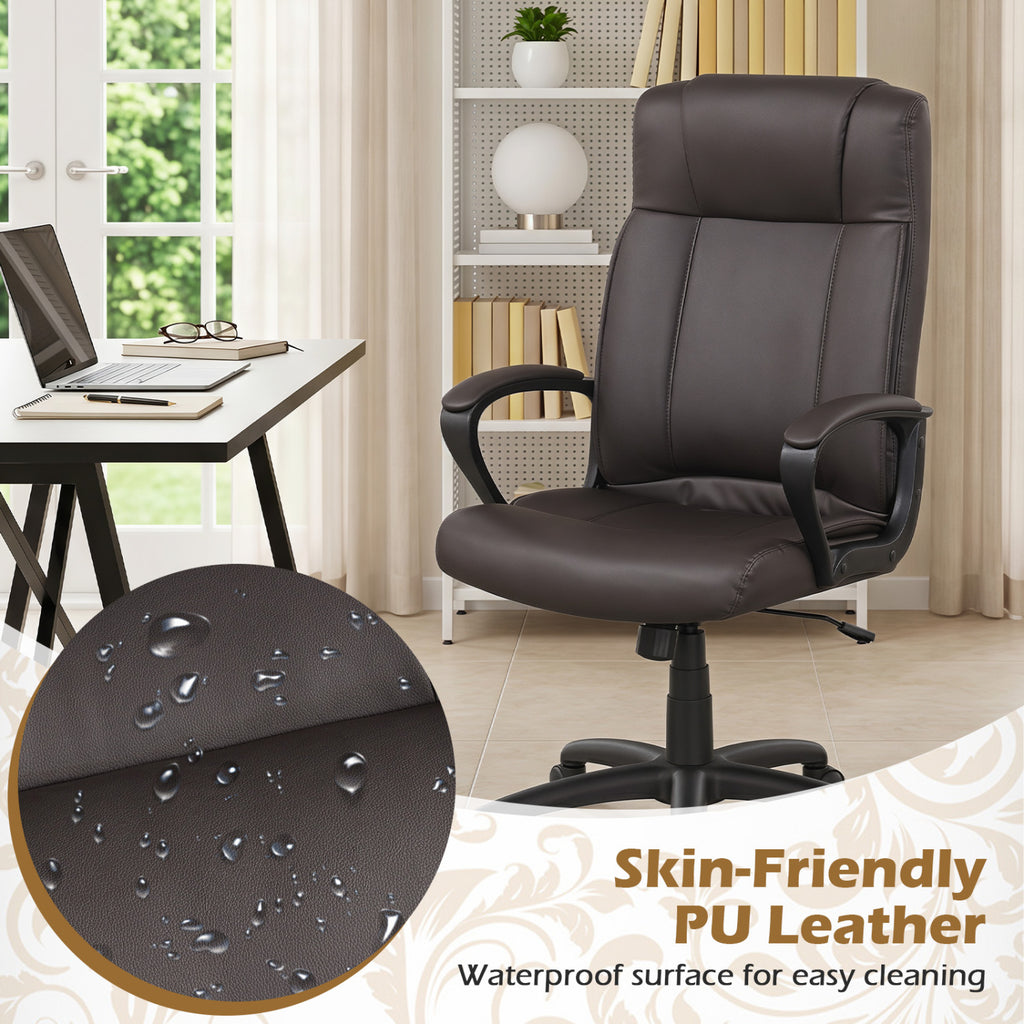 Ergonomic Office Chair with Rocking Function - Brown