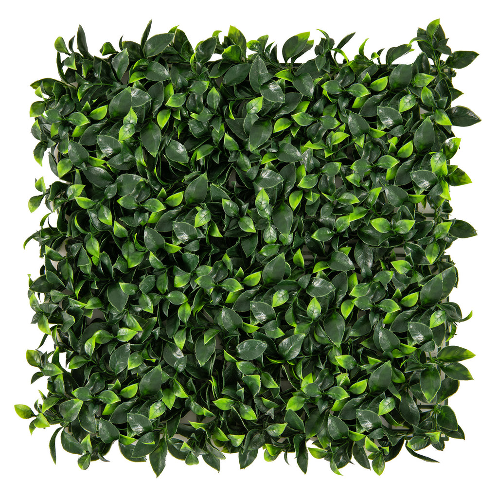 Artificial Gardenia Shrub Grass Wall Panels - 12 Pieces, Green Leaves, 20x20 Inch with Variation Gardenia Leaves