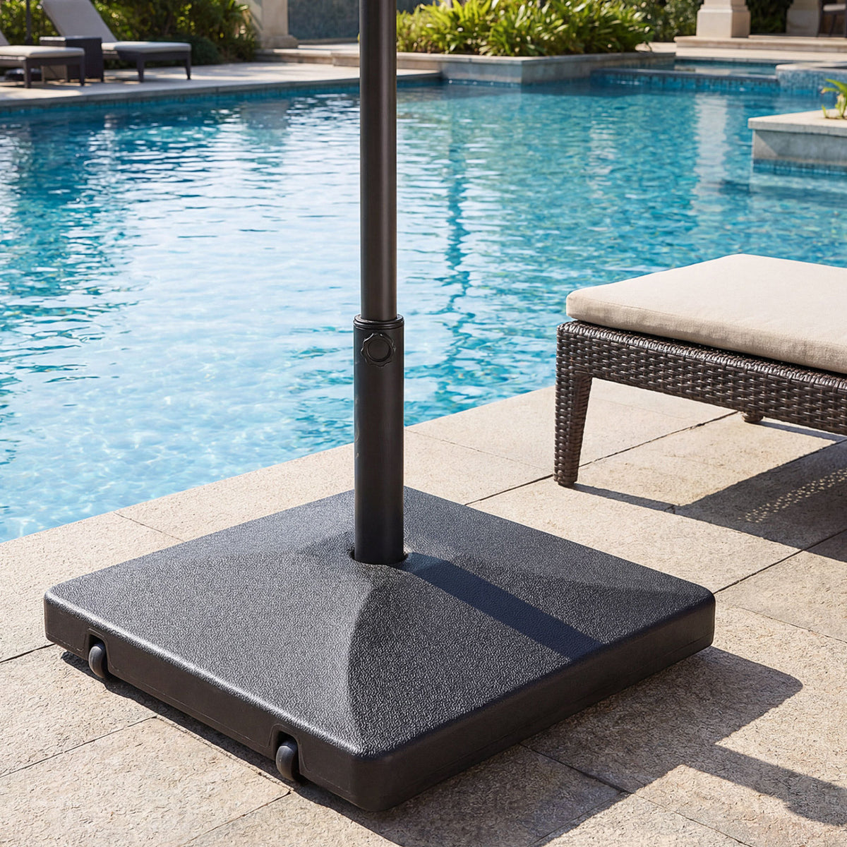 Fillable Umbrella Base 90 LBS Heavy Duty with 2 Wheels