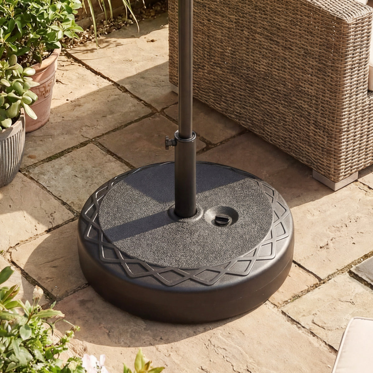 Fillable Umbrella Base 90 LBS Heavy Duty Market Stand - Black