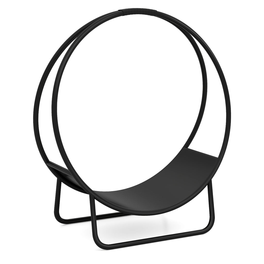 20-Inch Firewood Log Hoop Rack with Stand – Heavy-Duty Metal