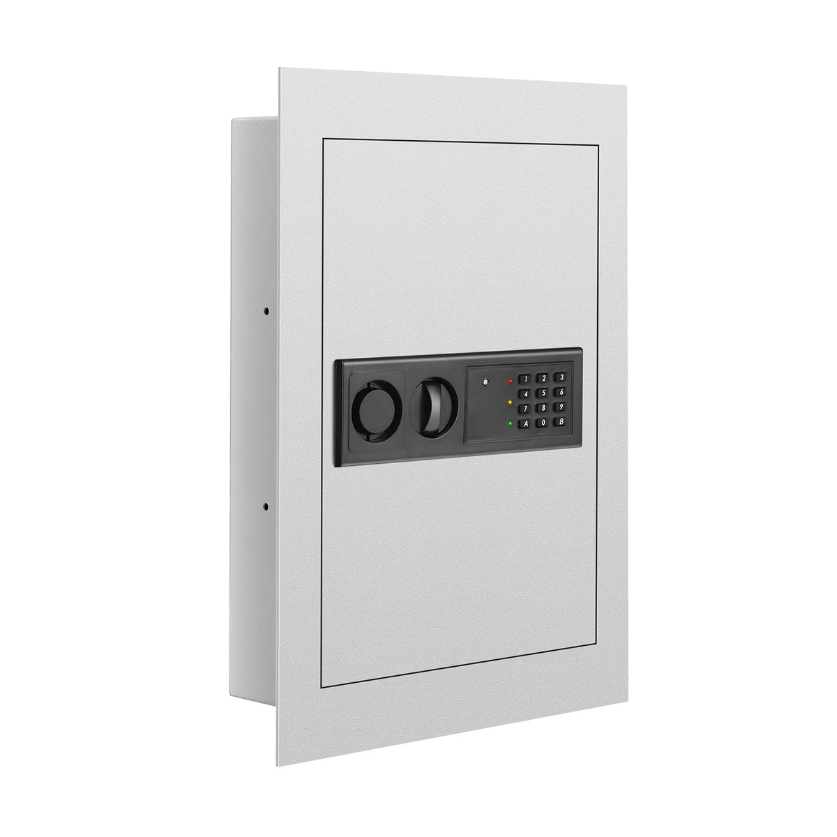 Digital Flat Recessed Wall Safe with PIN Lock - White