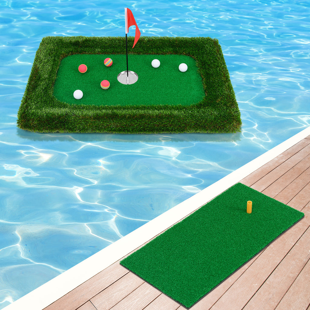 Floating Golf Green Mat 37.5 x 25.5 Inch for Pool & Practice - 2x3 Feet