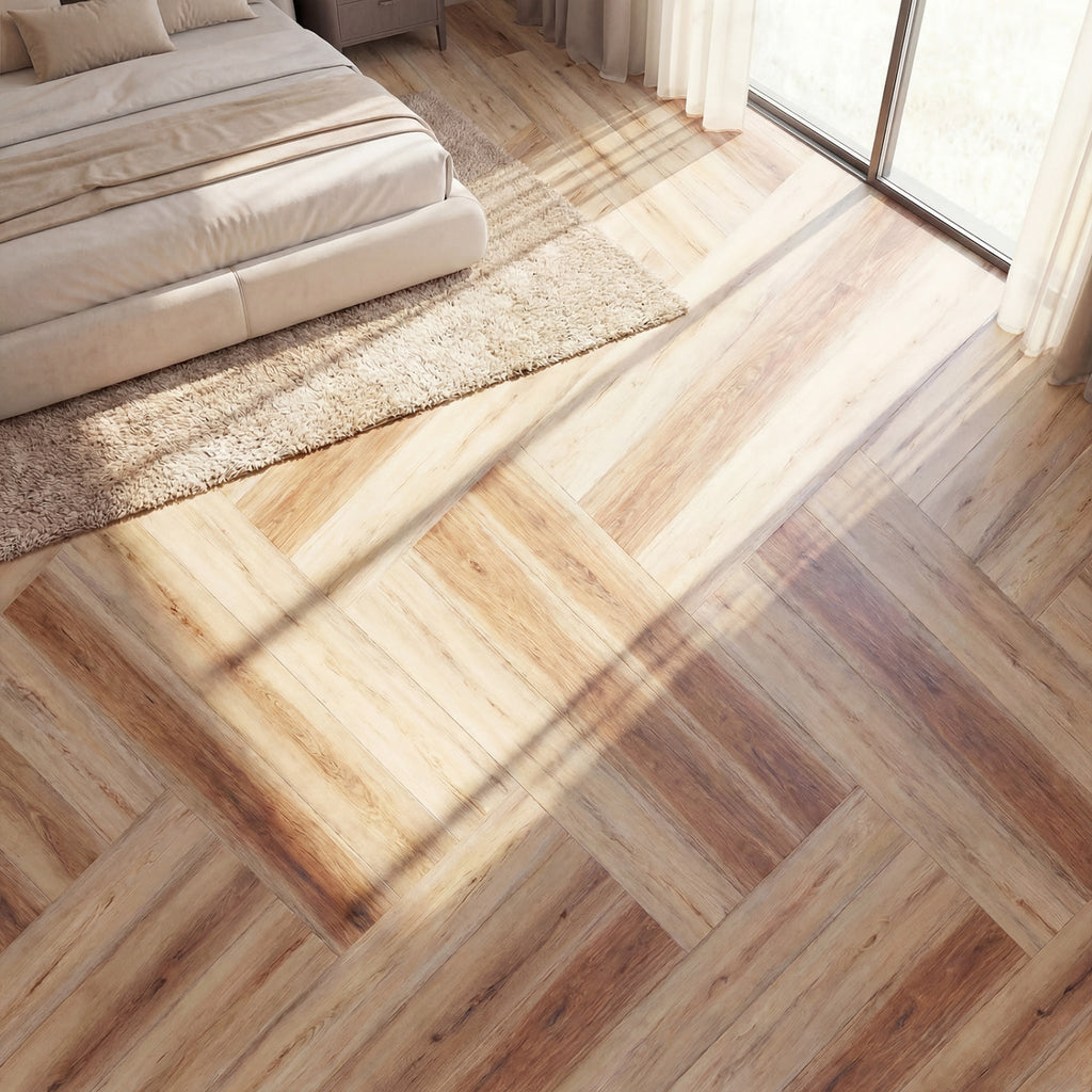 24 Pack Brown Vinyl Floor Tiles Waterproof Vinyl Plank Flooring - Costway