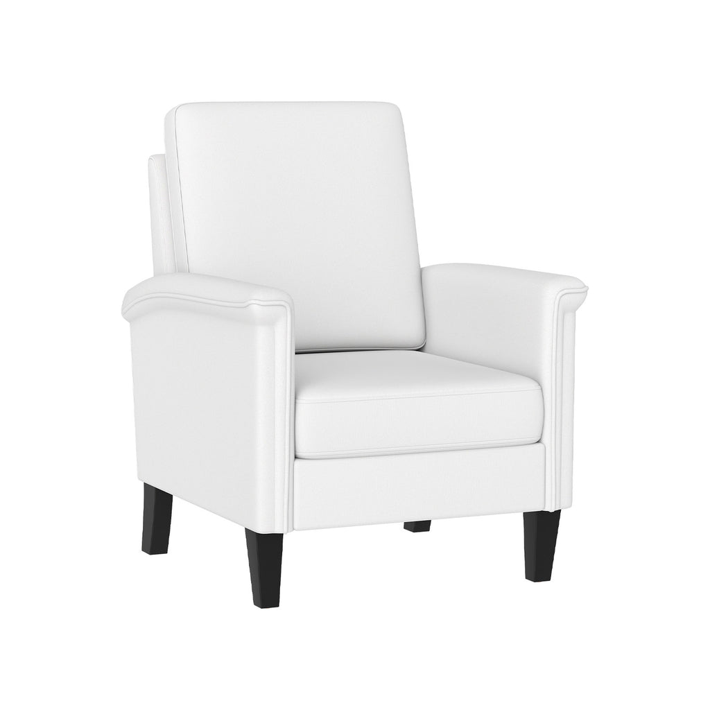 Floral Accent Chair with Wood Legs - Beige