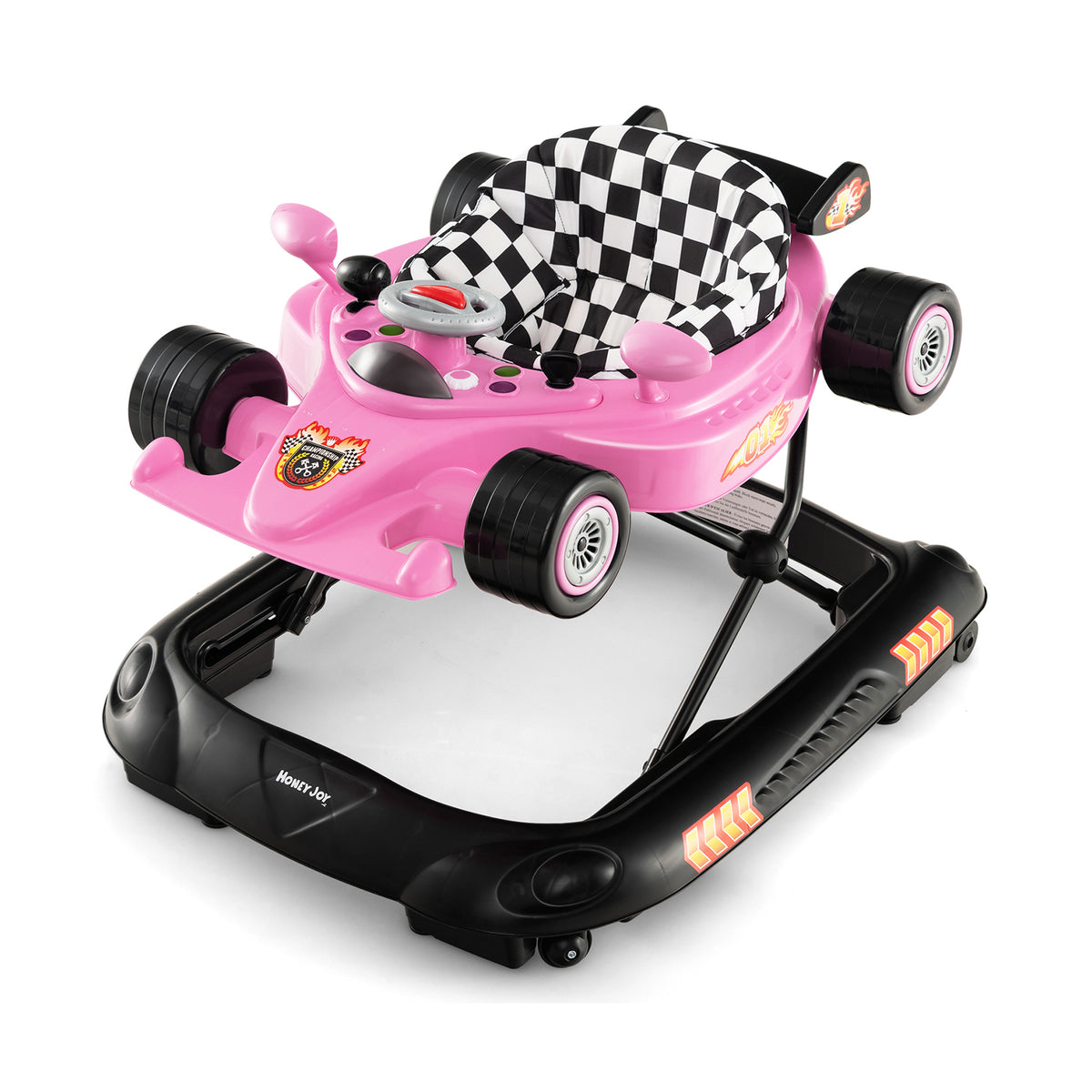 Convertible Baby Walker with 3 Adjustable Heights Pink - Baby & Toddler Toy