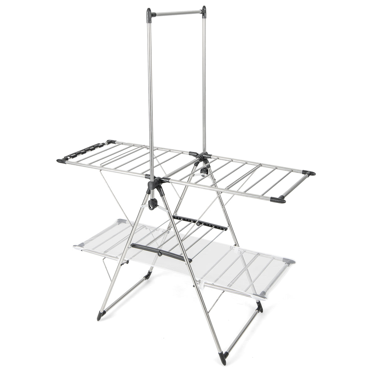 2-Tier Laundry Drying Rack Folding Cloth with Aluminum Frame