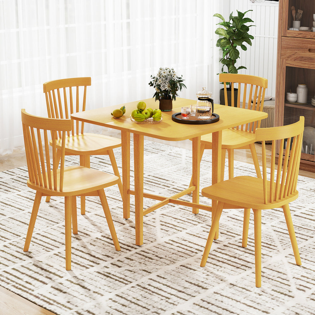 Foldable Dining Table for 2-4 People, Natural