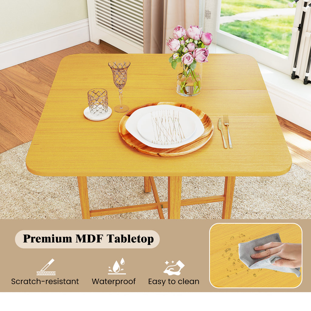 Foldable Dining Table for 2-4 People, Natural