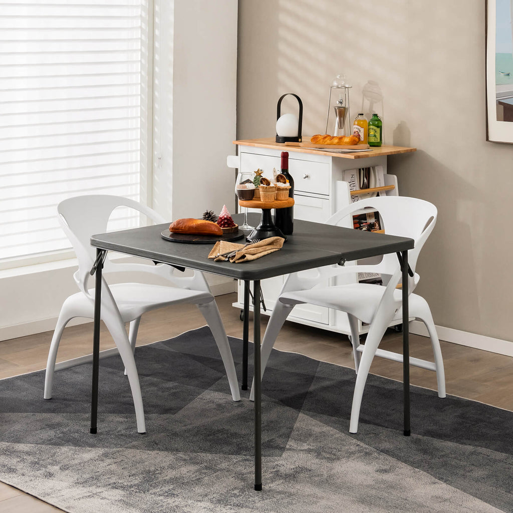 34 Inch Folding Camping Table - Gray
