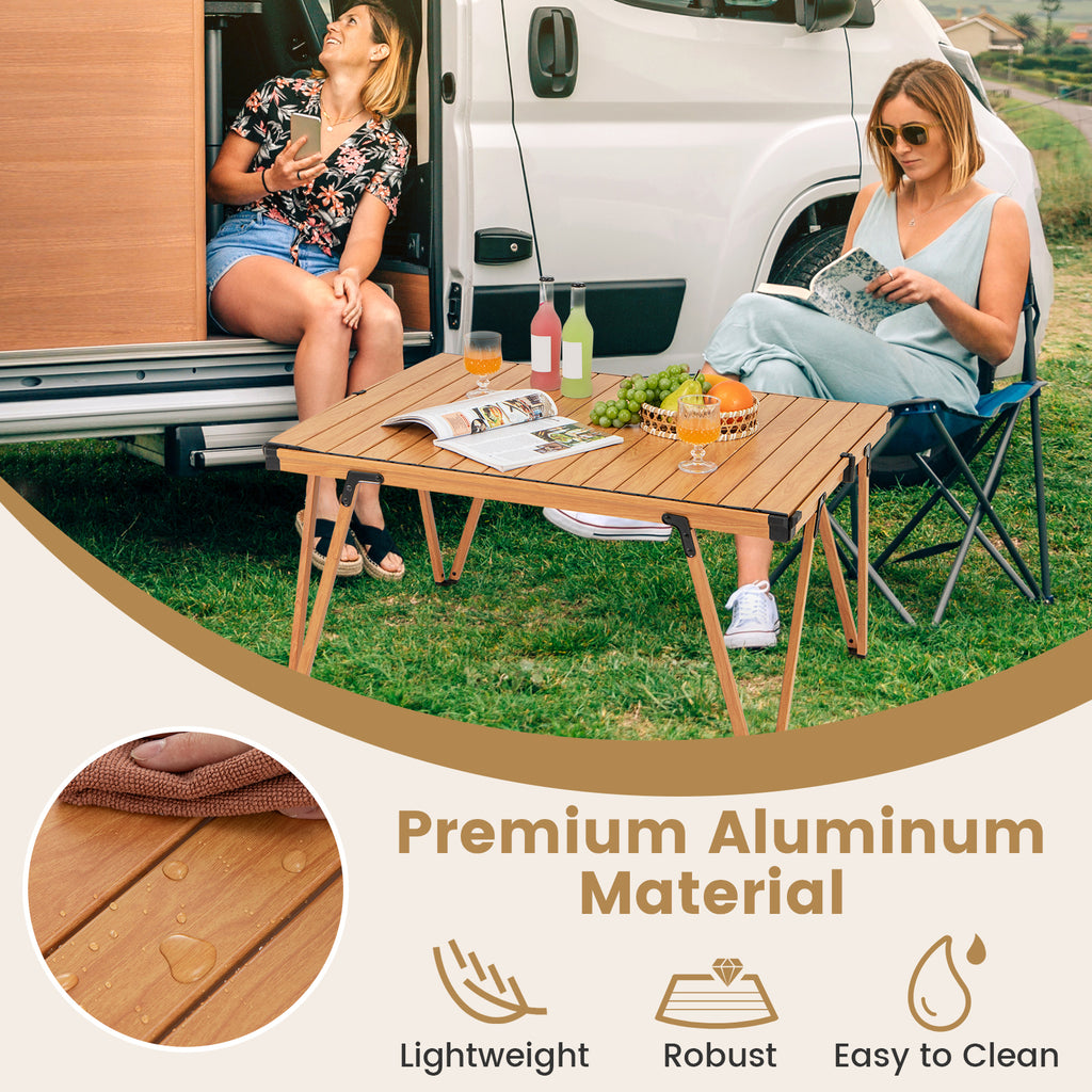 Folding Camping Table Picnic with Storage Bag and Waterproof Desktop