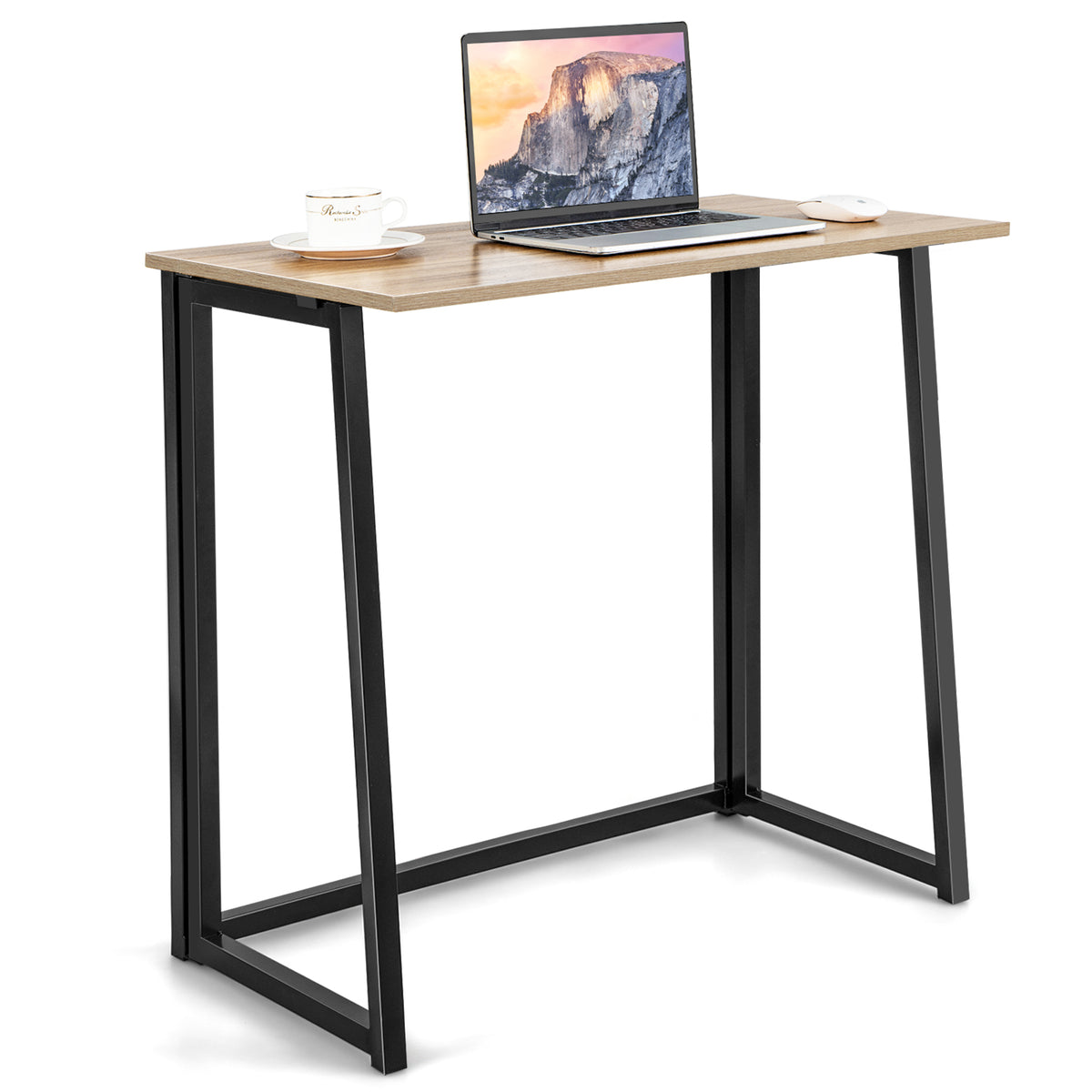 31 Inch Folding Computer Desk for Home Office - Natural