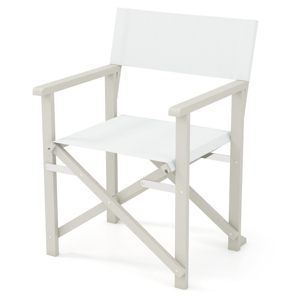Folding Director Chair with Acacia Wood Frame and Machine Washable