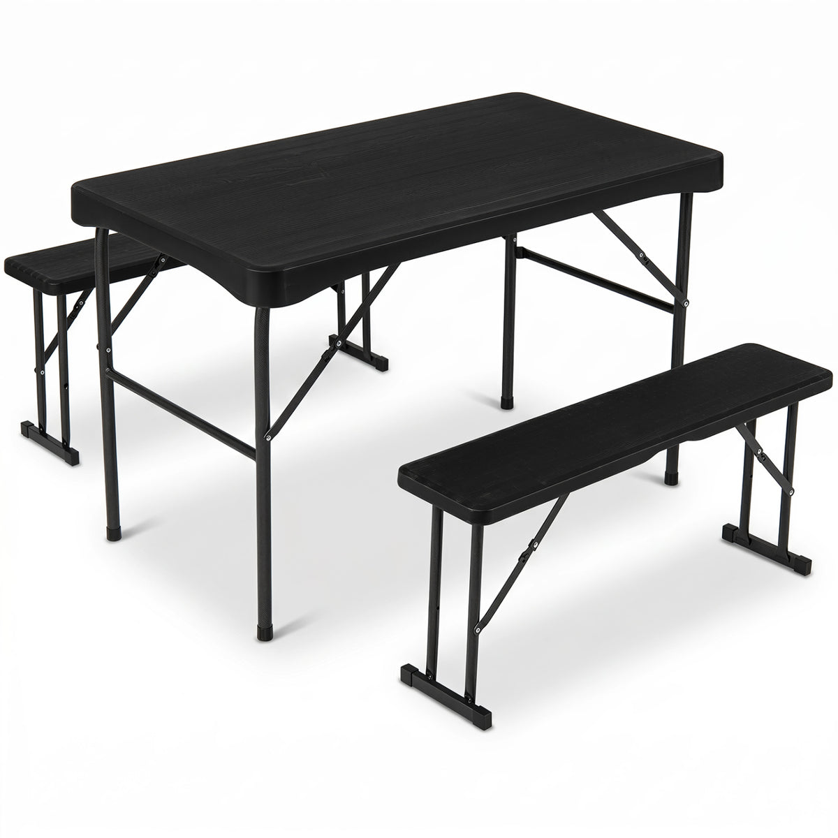 4.5 FT Outdoor Picnic Table Bench Set - Coffee, 28.5" x 54"