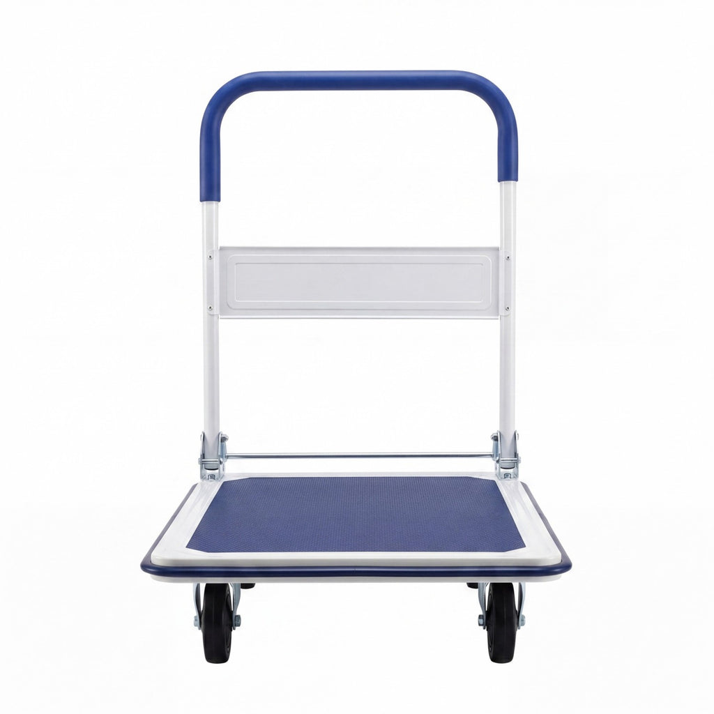 Folding Platform Hand Truck with 4 Wheels & Collapsible Bed for
