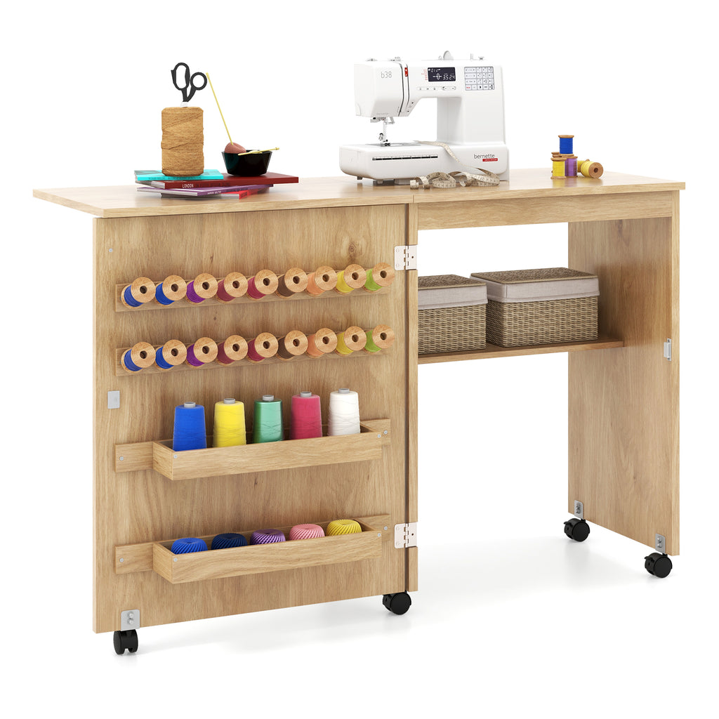 Multifunctional Folding Sewing Machine Craft Station with Storage