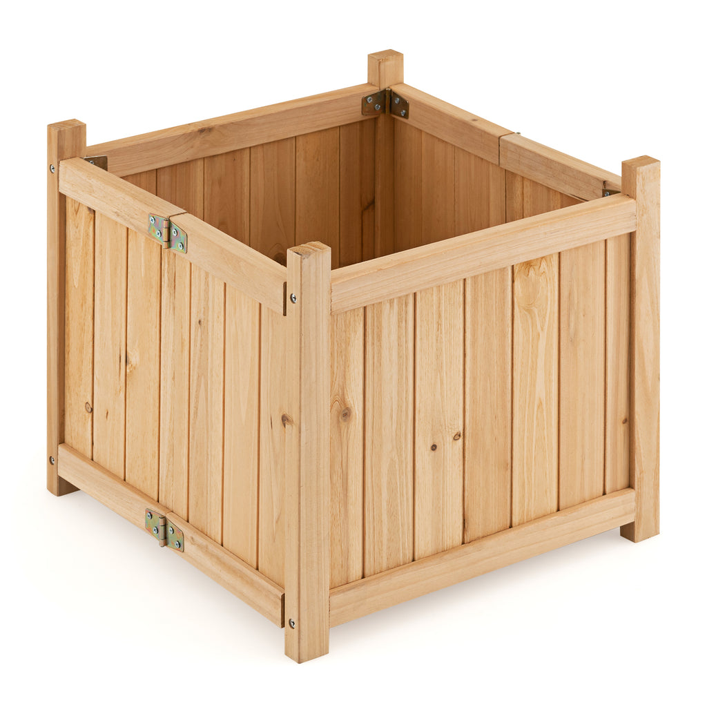 Folding Wooden Raised Garden Bed 27.5 x 12 x 10 inches