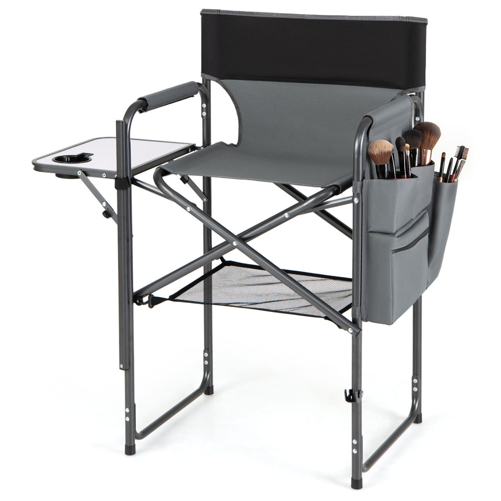 Folding Tall Director Chair 26 Inch Seat Height Portable Camping with