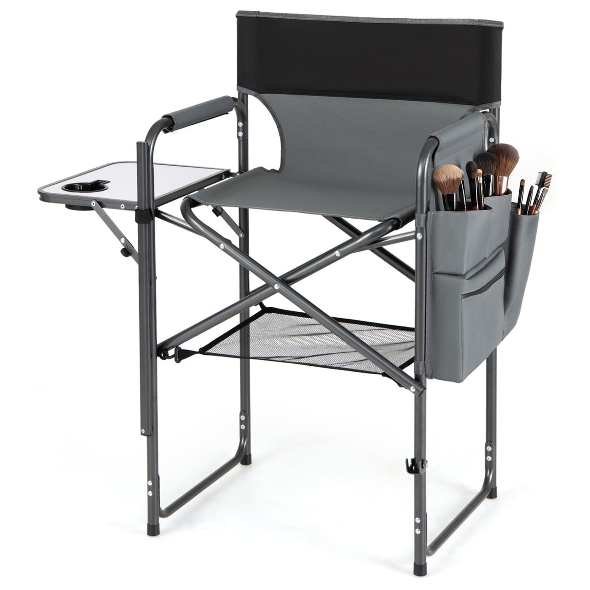 Folding Tall Director Chair 26 Inch Seat Height Portable Camping with