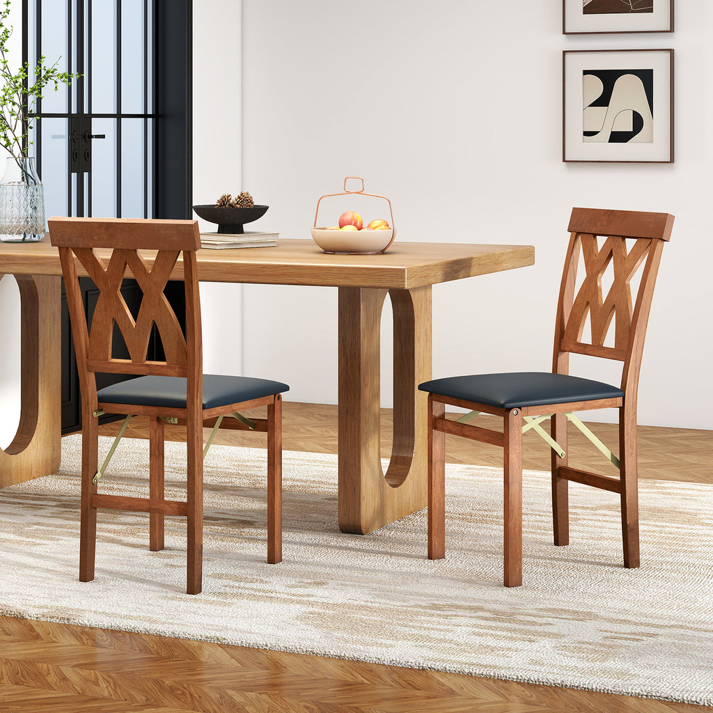 Folding Dining Chair Set of 2 - White