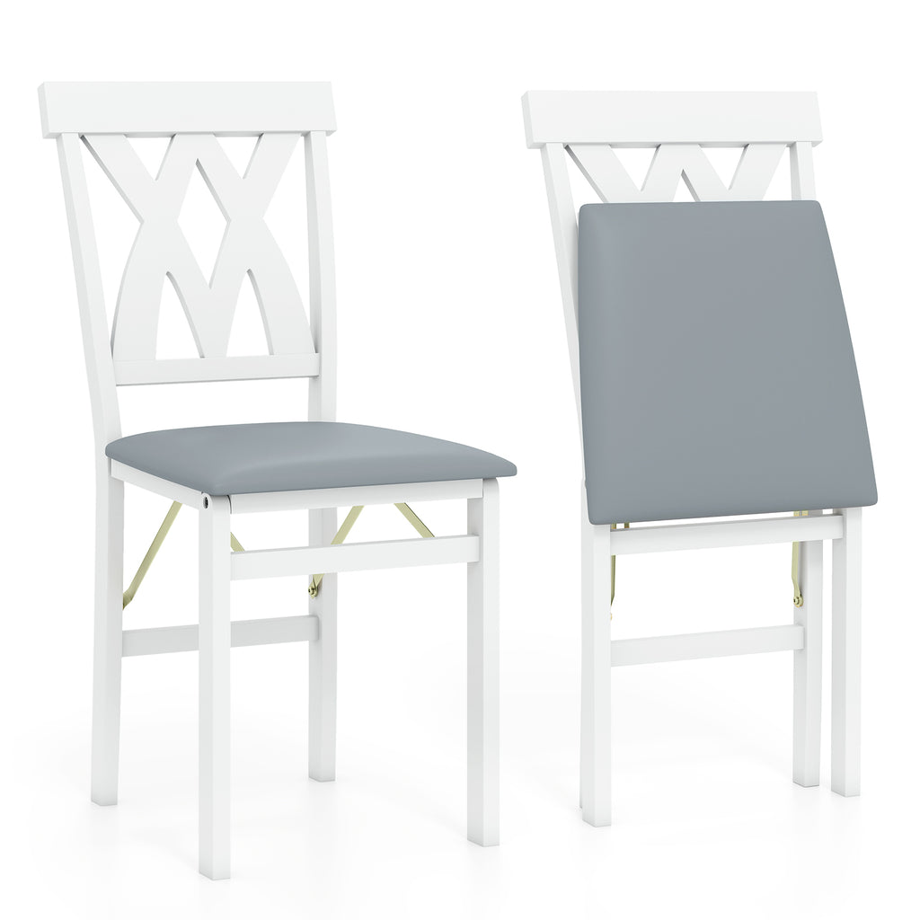 Folding Dining Chair Set of 2 - White