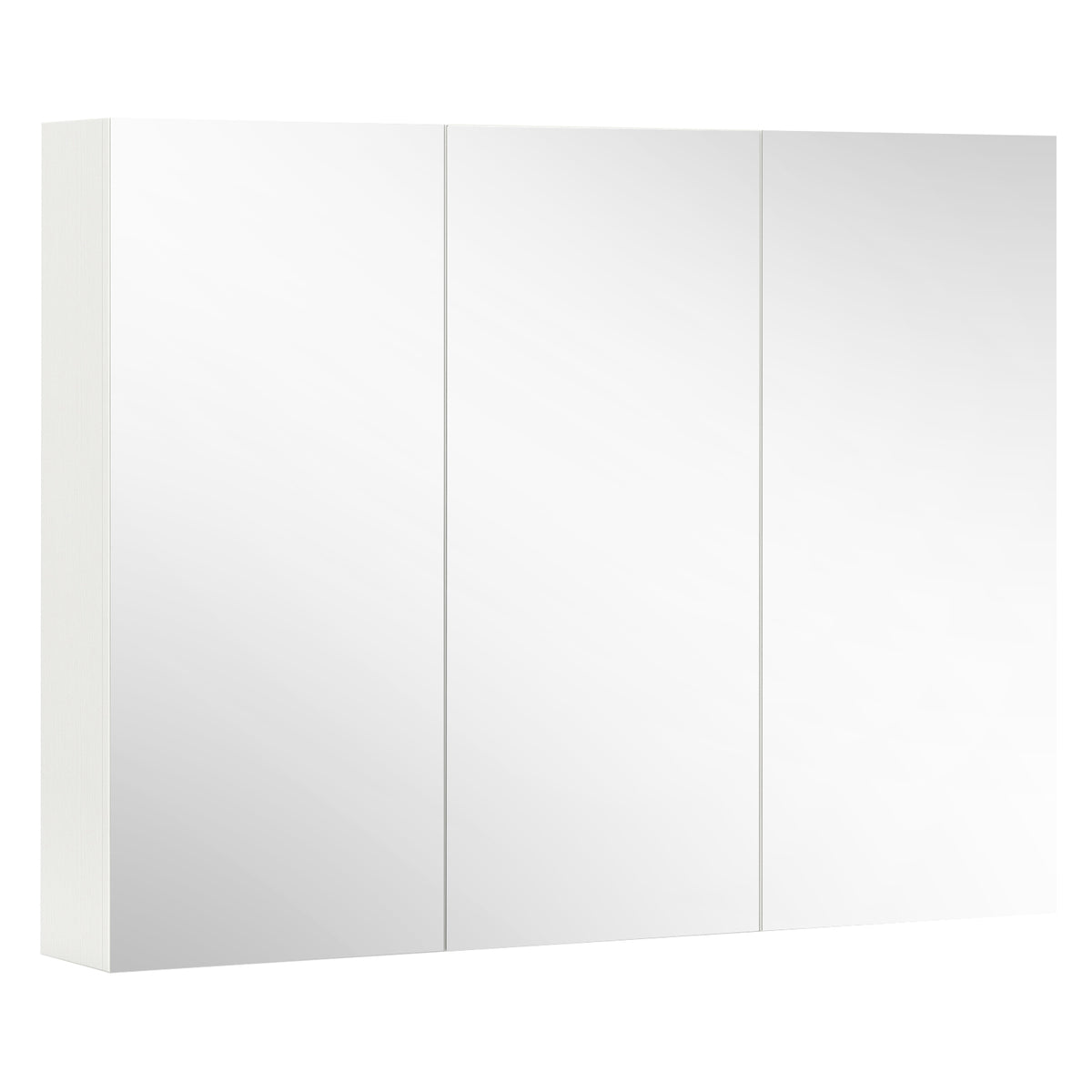 Frameless Bathroom Wall Mounted Mirror Cabinet with 3 Doors