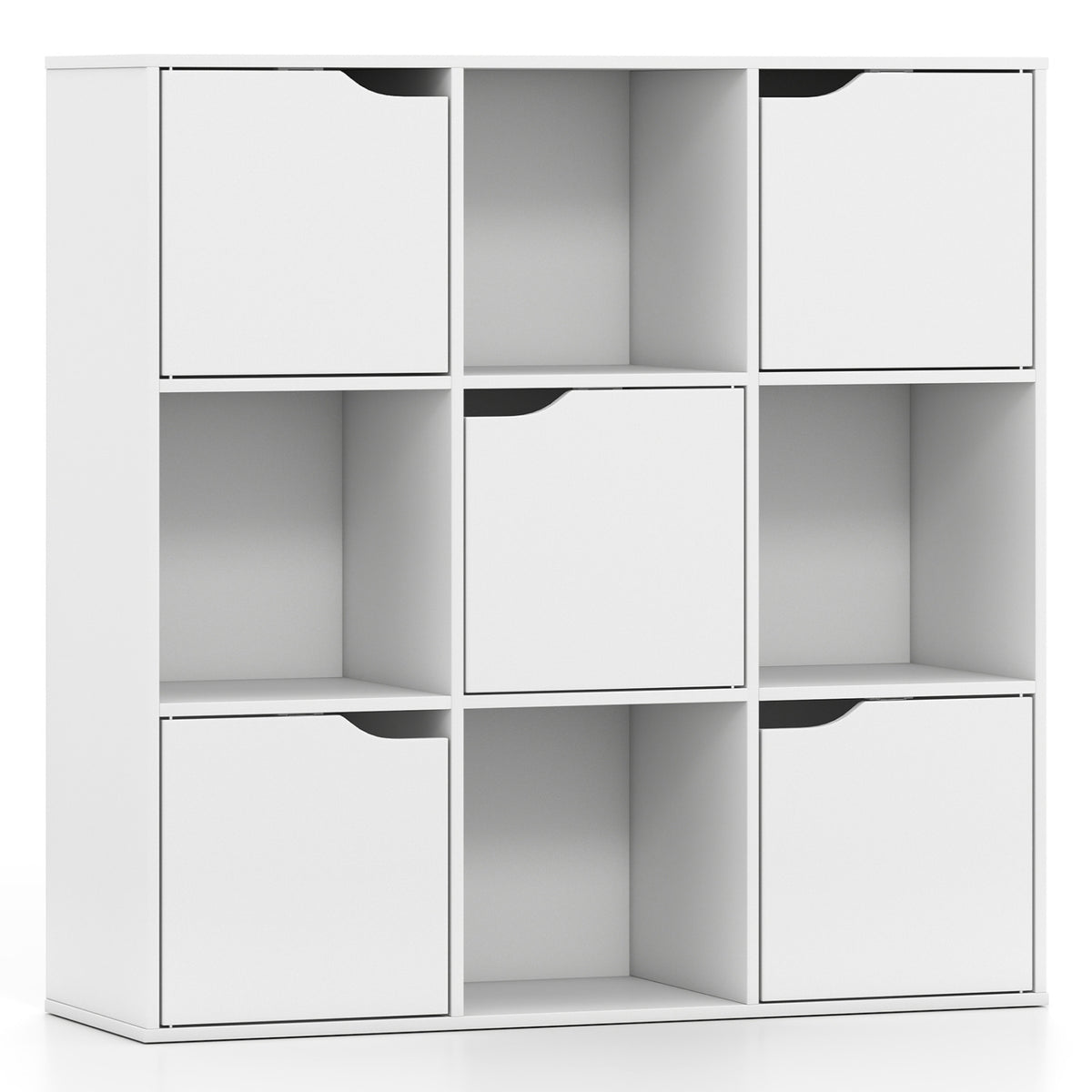 9-Cube Wooden Freestanding Bookcase for Home and Office