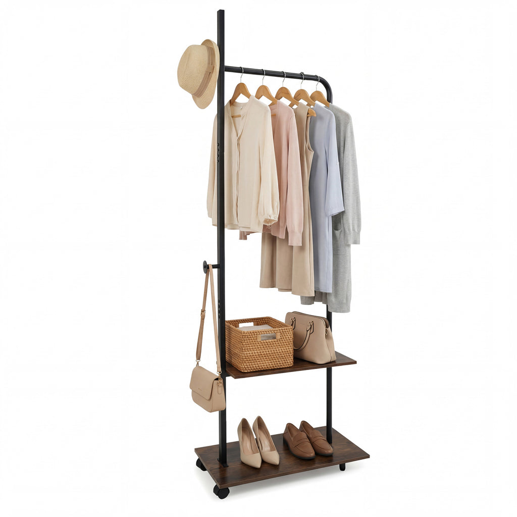 Bedroom Set Clothes Rack with Dresser Storage Tower